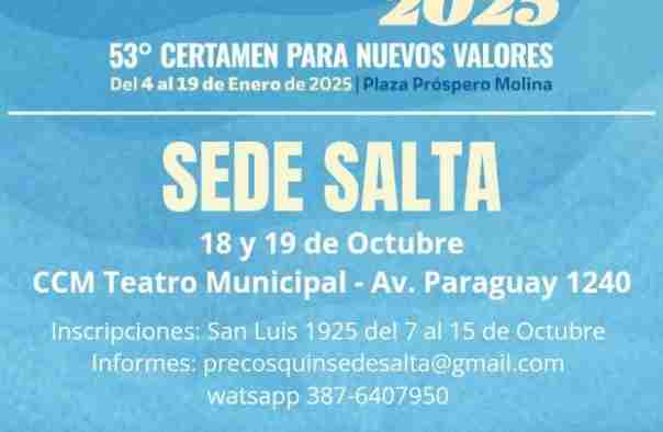 Iniciaron las inscripciones para el Pre Cosquín sede Salta 2025 