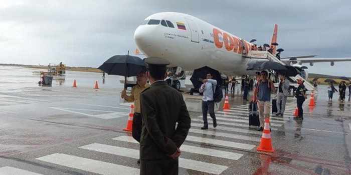 aterrizaje del avión de Maduro en Chile